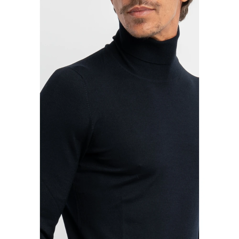 Gran Sasso Blauwe Coltrui in Extrafijne Wol Blue Heren