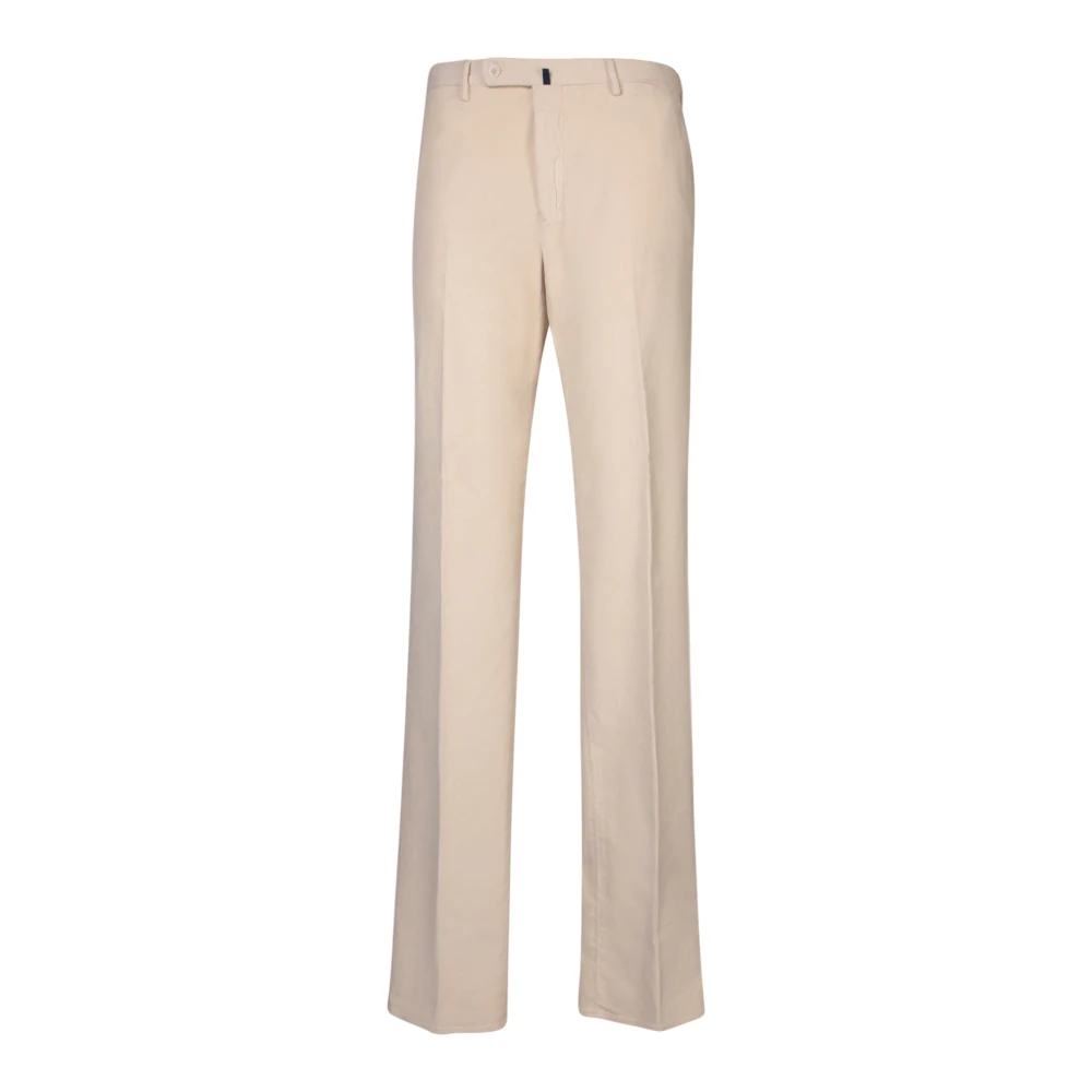 Incotex Witte Slim Fit Broek Beige Heren