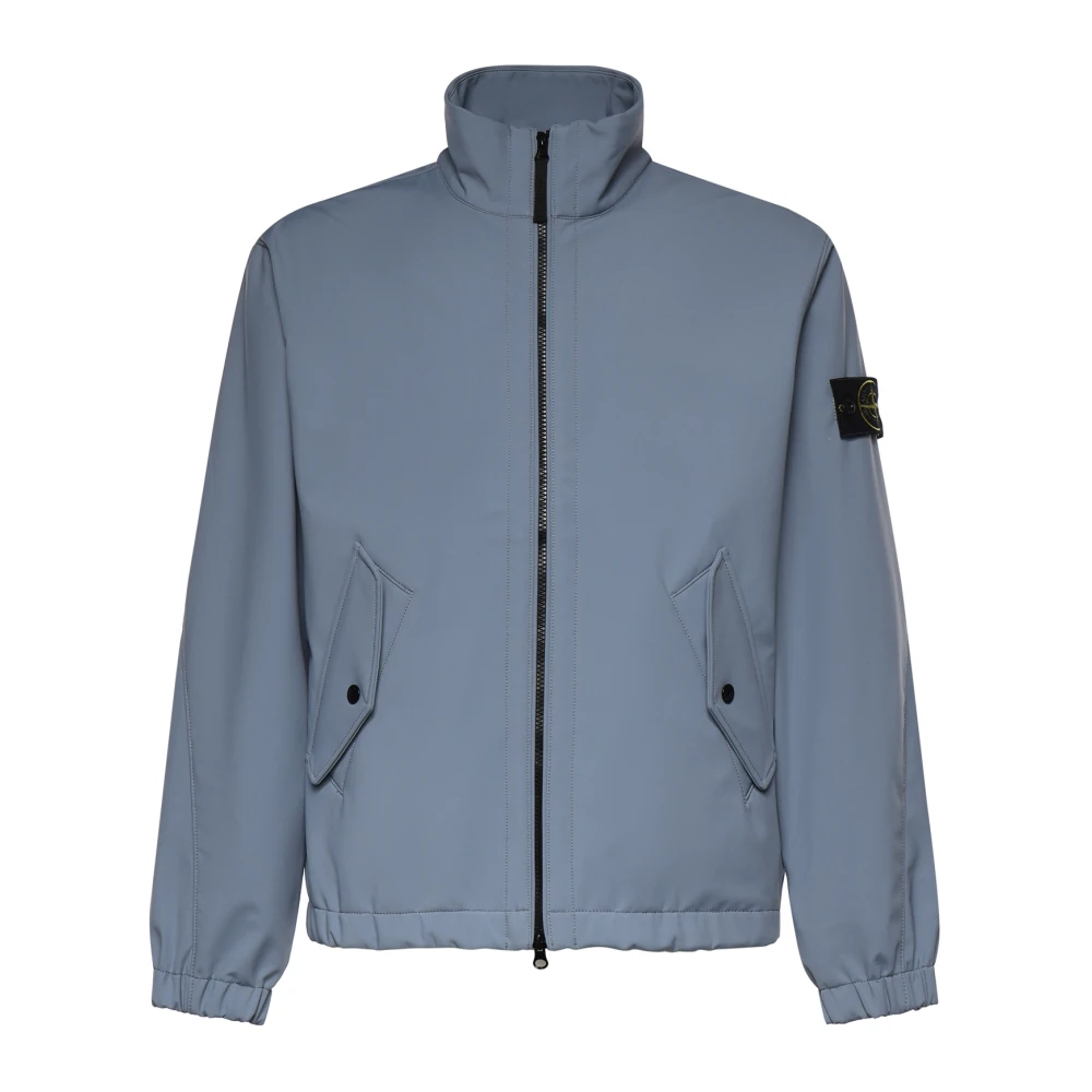 Stone Island Men's Blue Light Jackets, 2XL, Zip-Up Jacket