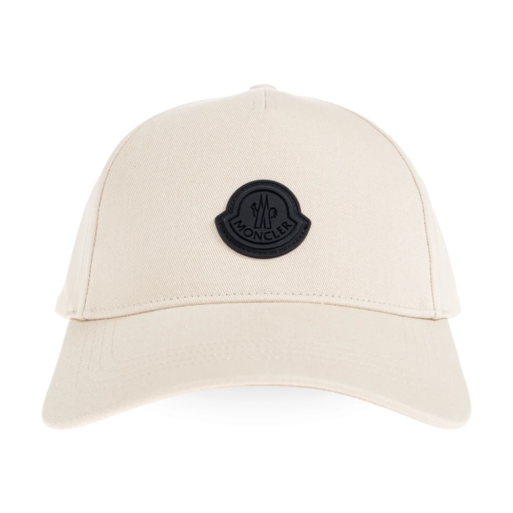 Moncler Uomo Beige - Berretto Da Baseball In Gabardine Di Cotone - Accessories - One Size