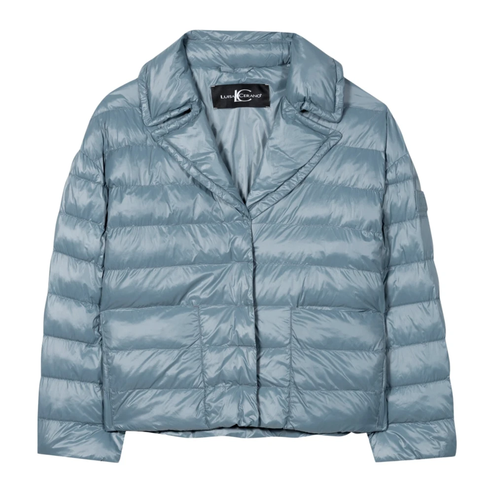 Luisa Cerano Women's Blue Lightweight Outdoor Puffer Jacket