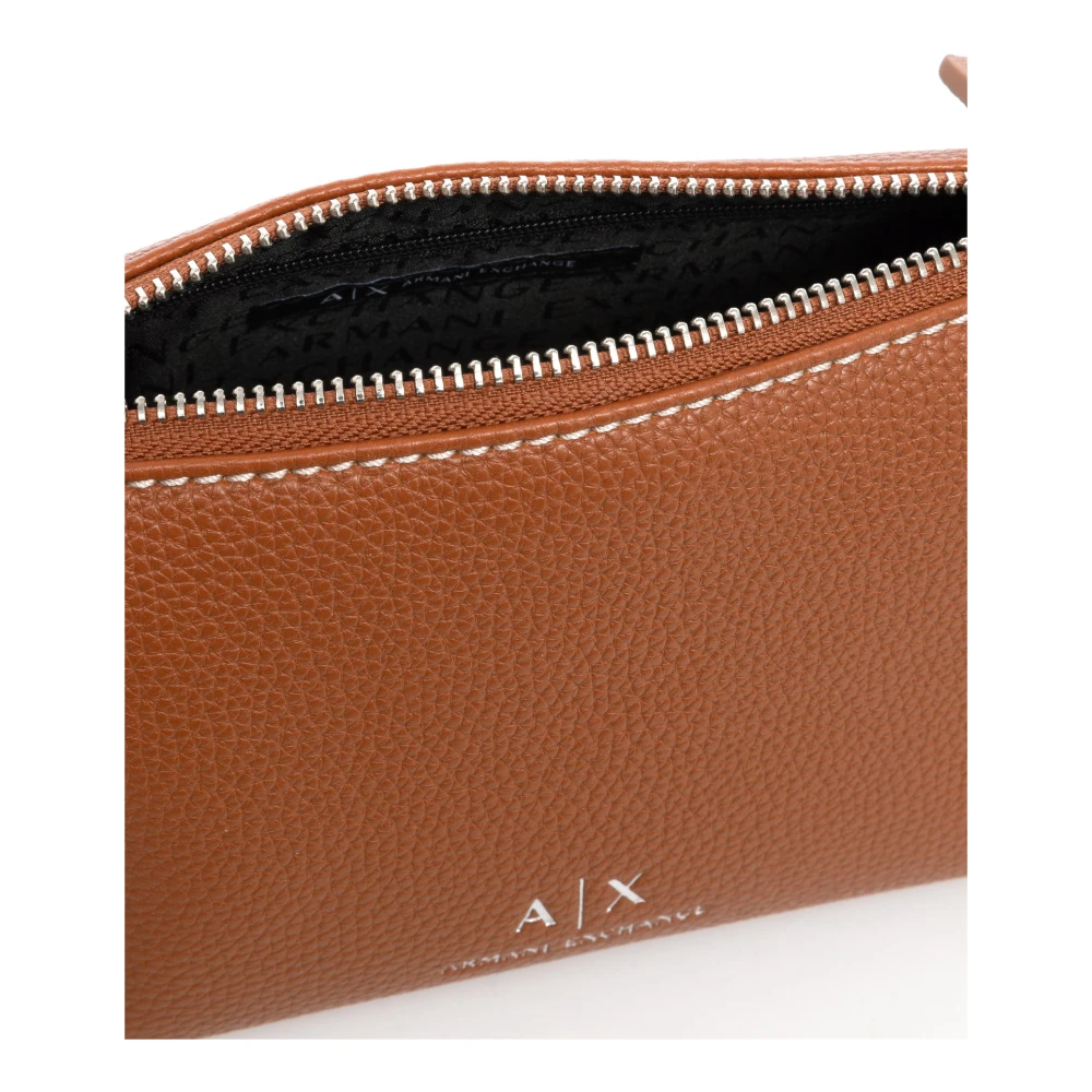Armani Exchange Stijlvolle Schoudertas met Verstelbare Riemen Brown Dames