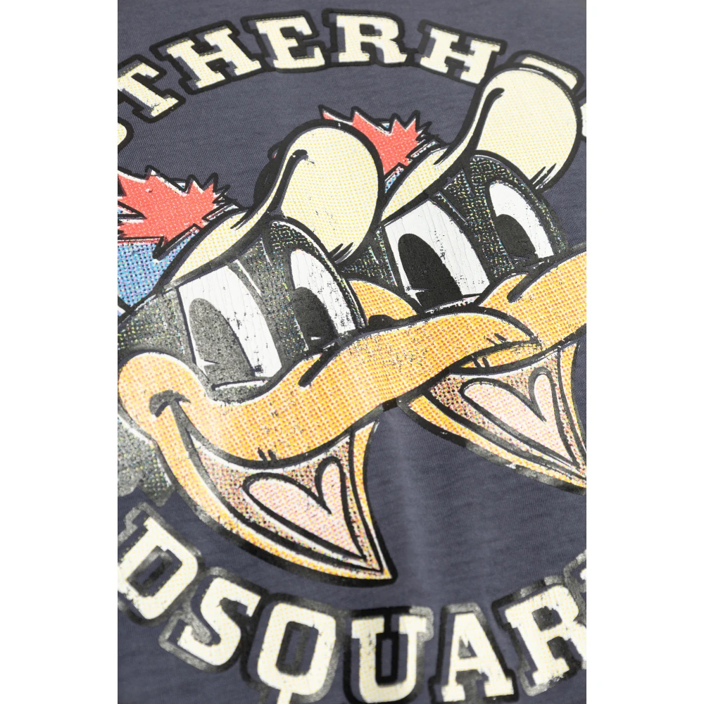 Dsquared2 T-shirt met logo Blue Heren