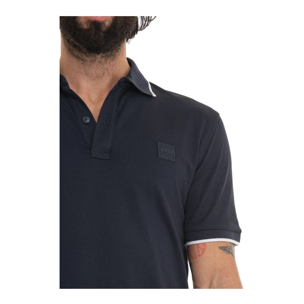 Hugo Boss Polo Korte Mouw Blue Heren