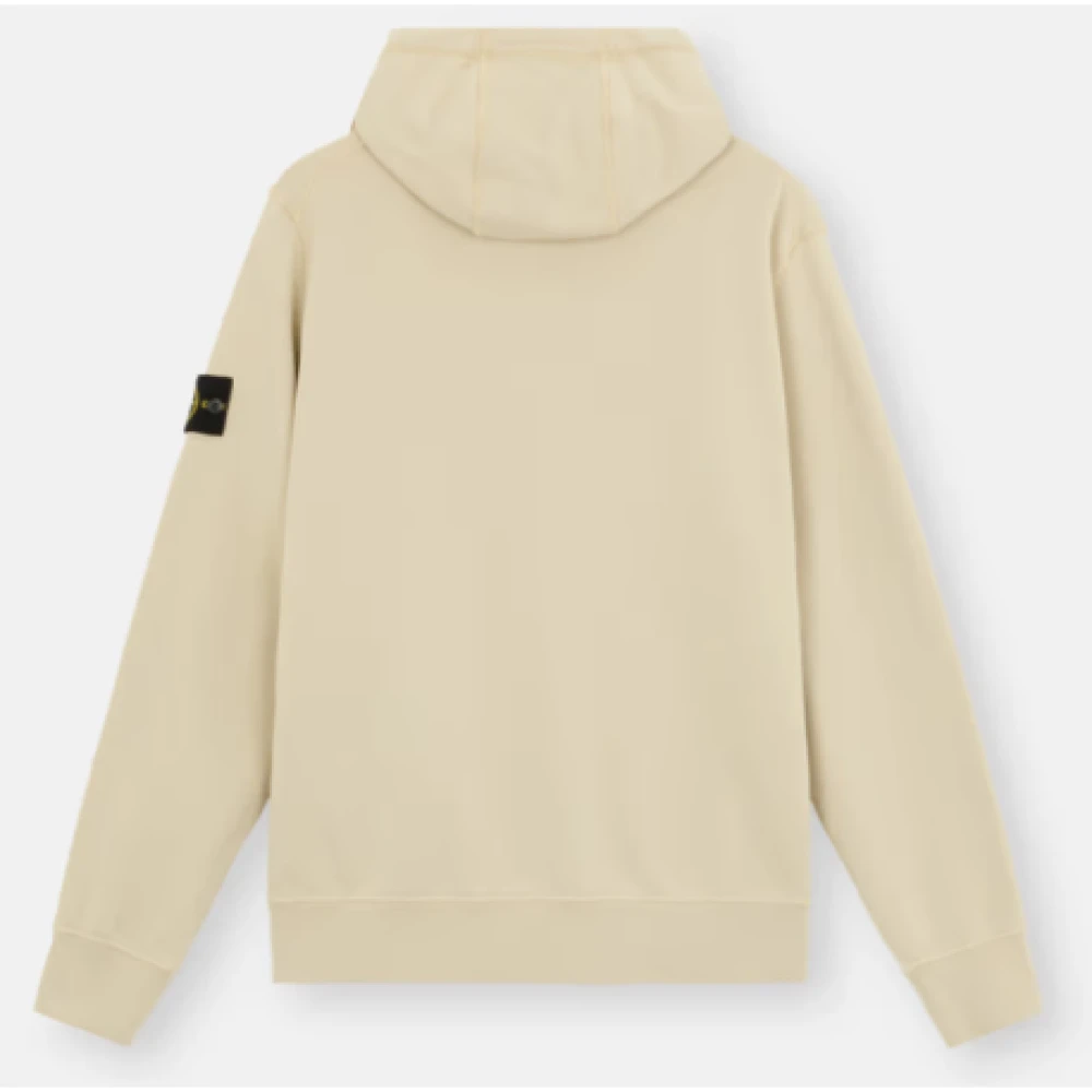 Stone Island Capuchonkatoenen sweatshirt met rits Beige Heren