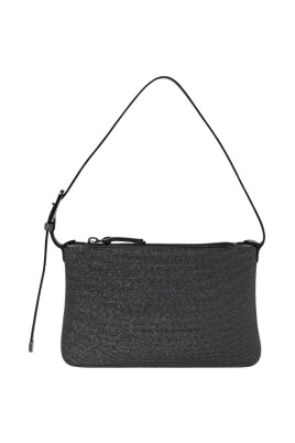 black-sparkle-zip-crossbody-bag