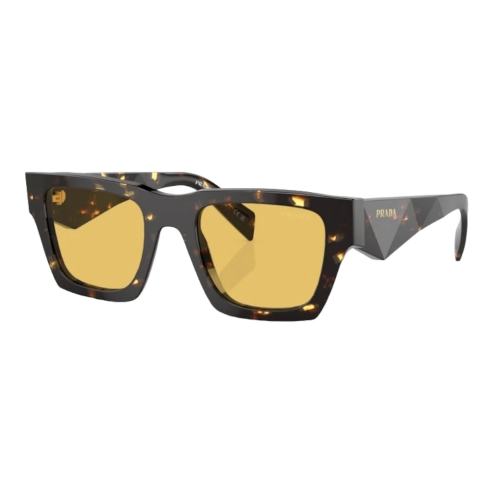 Prada Vierkante Havana Zonnebril Brown Heren