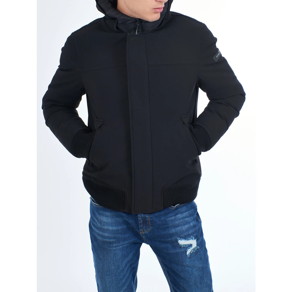 YES ZEE Zwarte Winterjas Black Heren