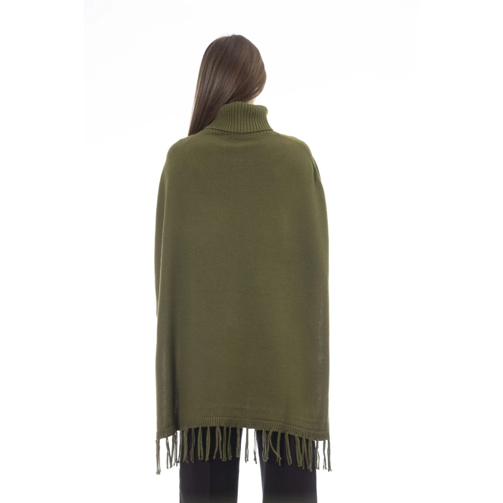 Alpha Studio Kleding Poncho Green Dames