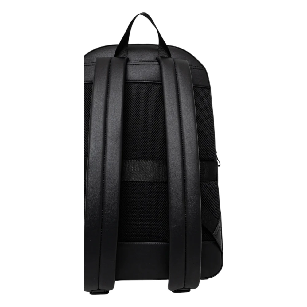 Tommy Hilfiger Stijlvolle bedrukte rugzak met ritssluiting Black Heren
