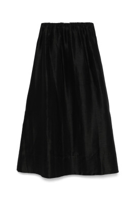 black-flared-skirt-with-side-slits