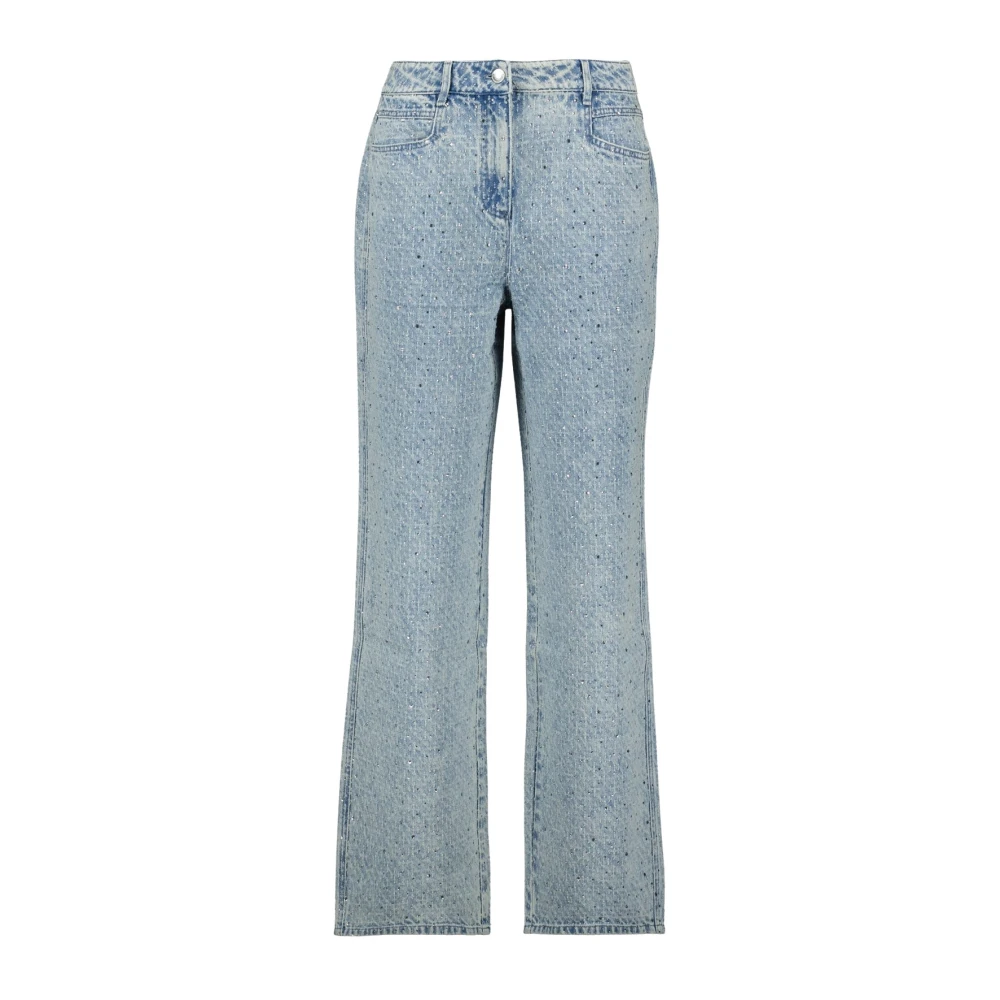 IRO Blauwe Gewassen Straight Cut Jeans Blue Dames