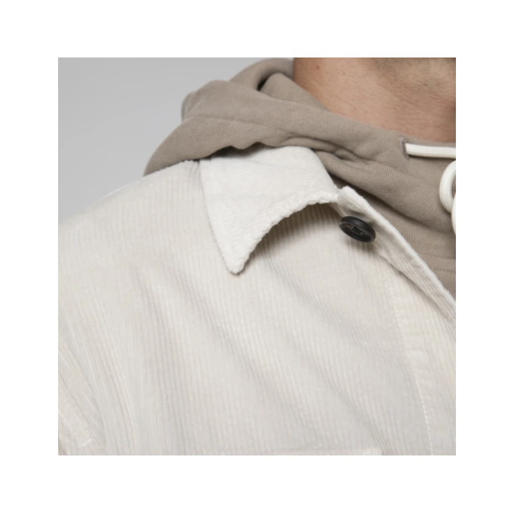 Mason's Corduroy Overhemd in Beige White Heren