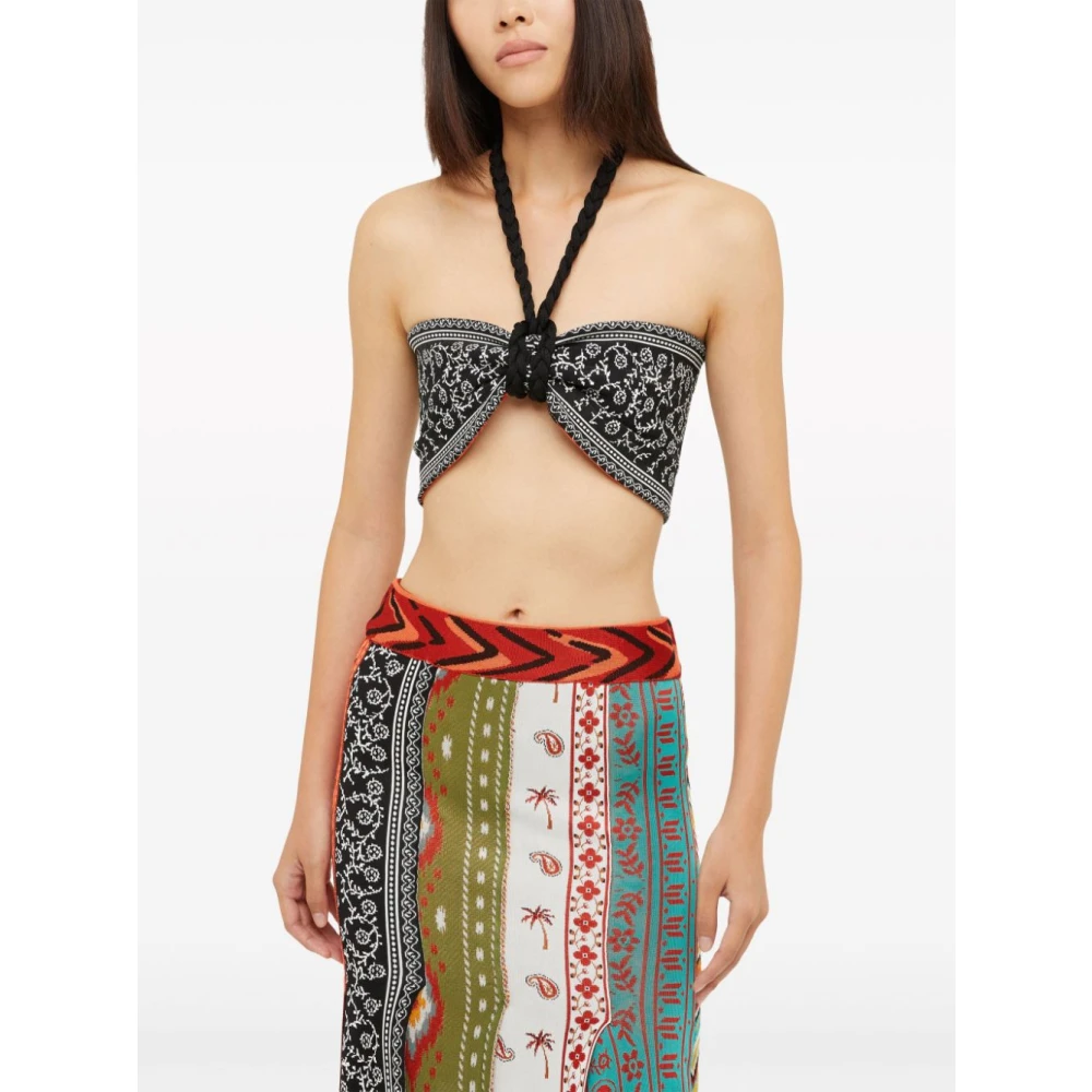 Alanui Geborduurd gebreid bandeau topje Multicolor Dames