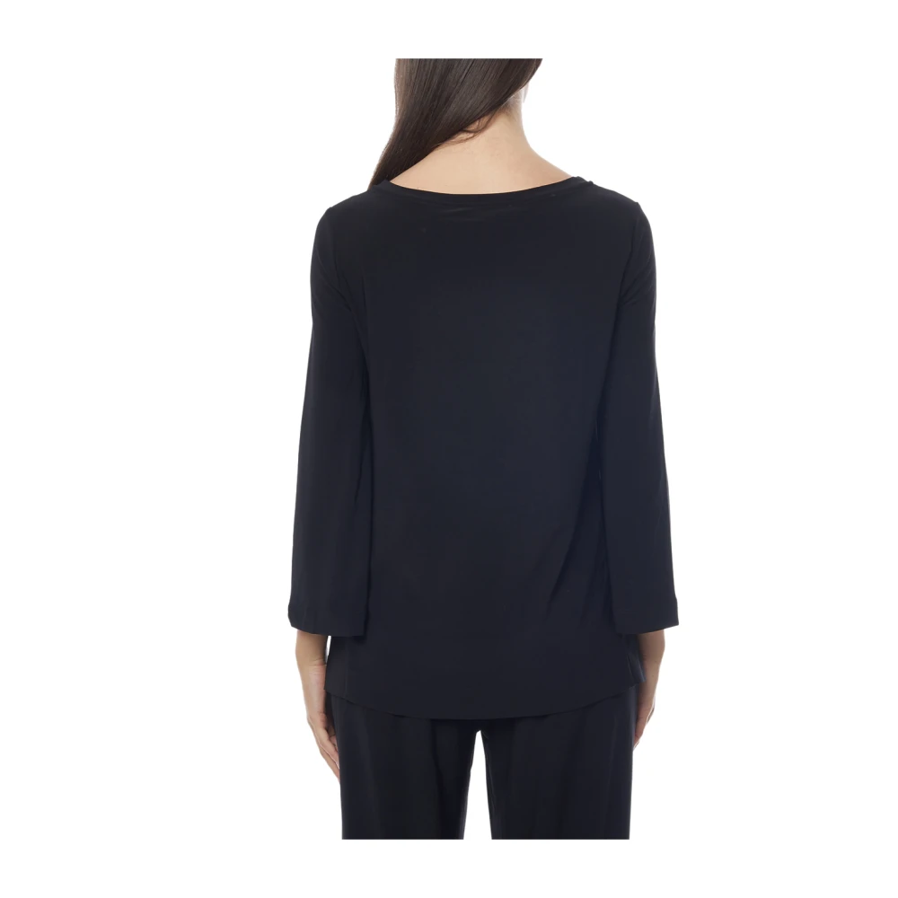 Max Mara Zwarte Easywear Overhemden Black Dames
