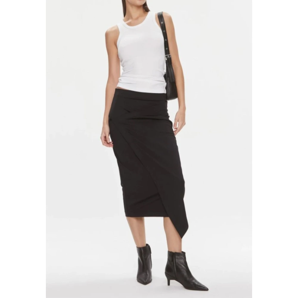 Calvin Klein Midi Skirts Black Dames