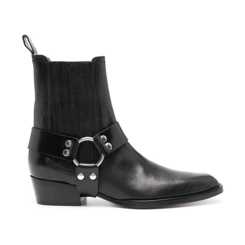 Paris Texas Women's Black Leather Western Boots