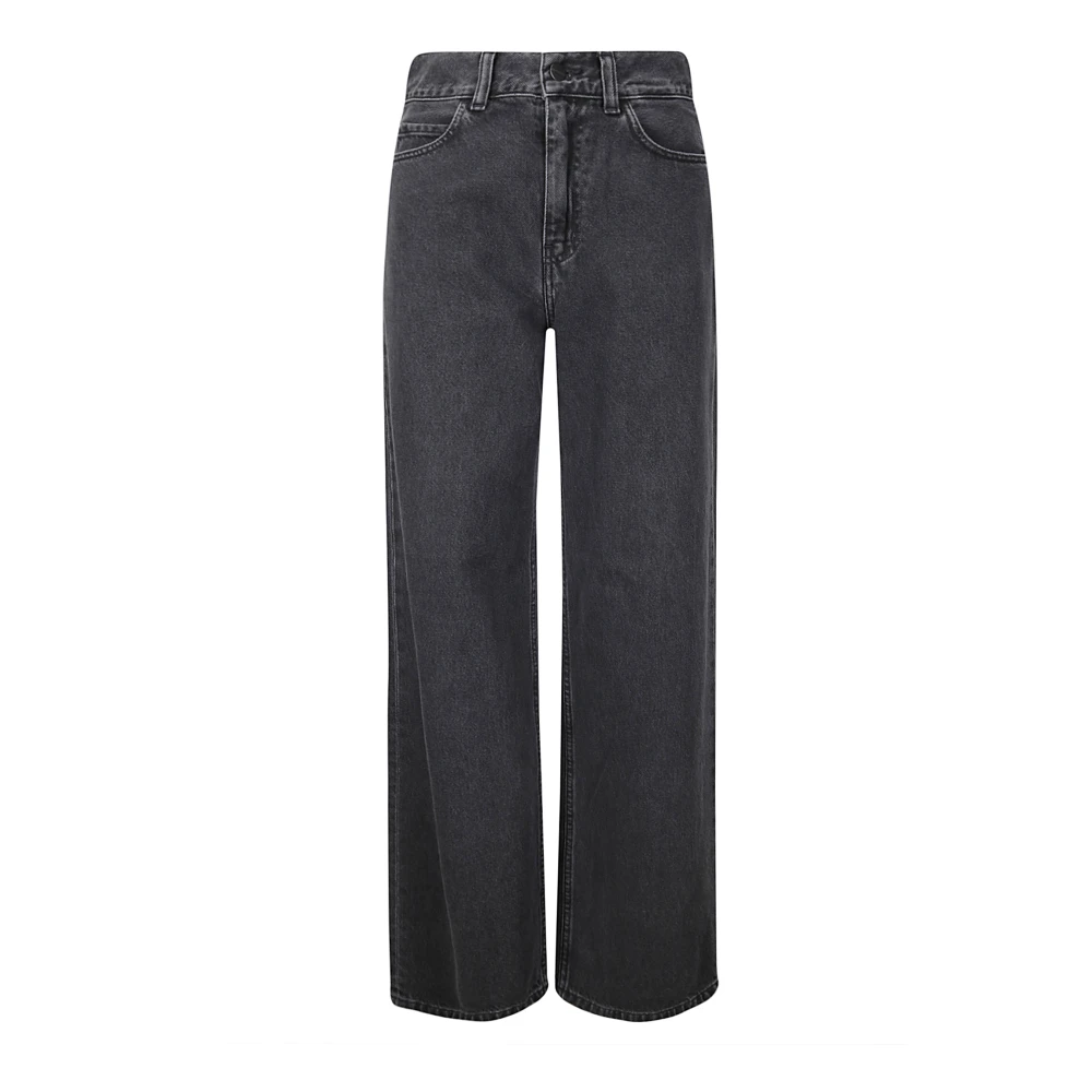 Carhartt WIP Wijde broek met hoge taille Black Dames