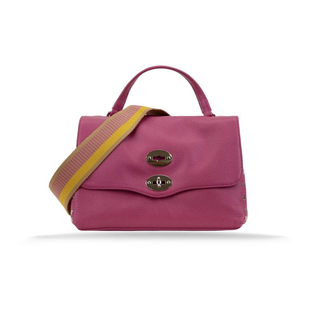Zanellato Leren schoudertas voor dames Girello Purple Dames