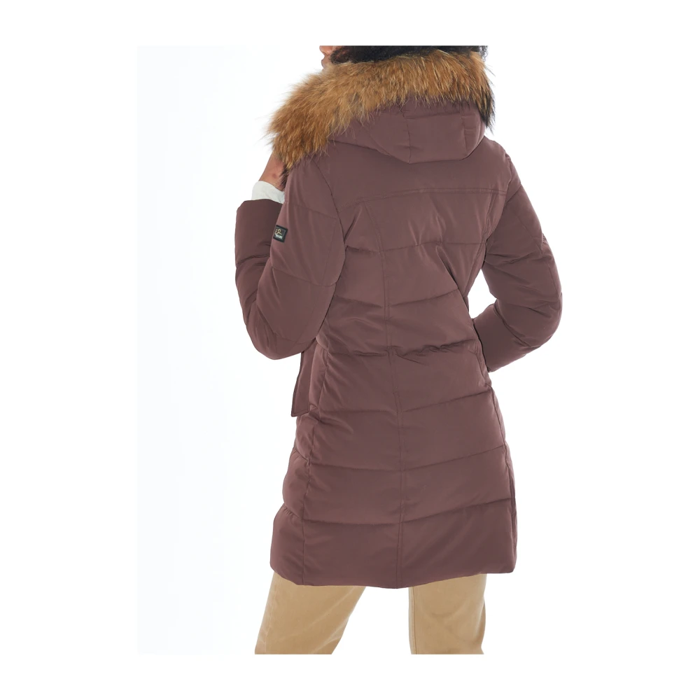 YES ZEE Bruine Hoodie met Rits Brown Dames