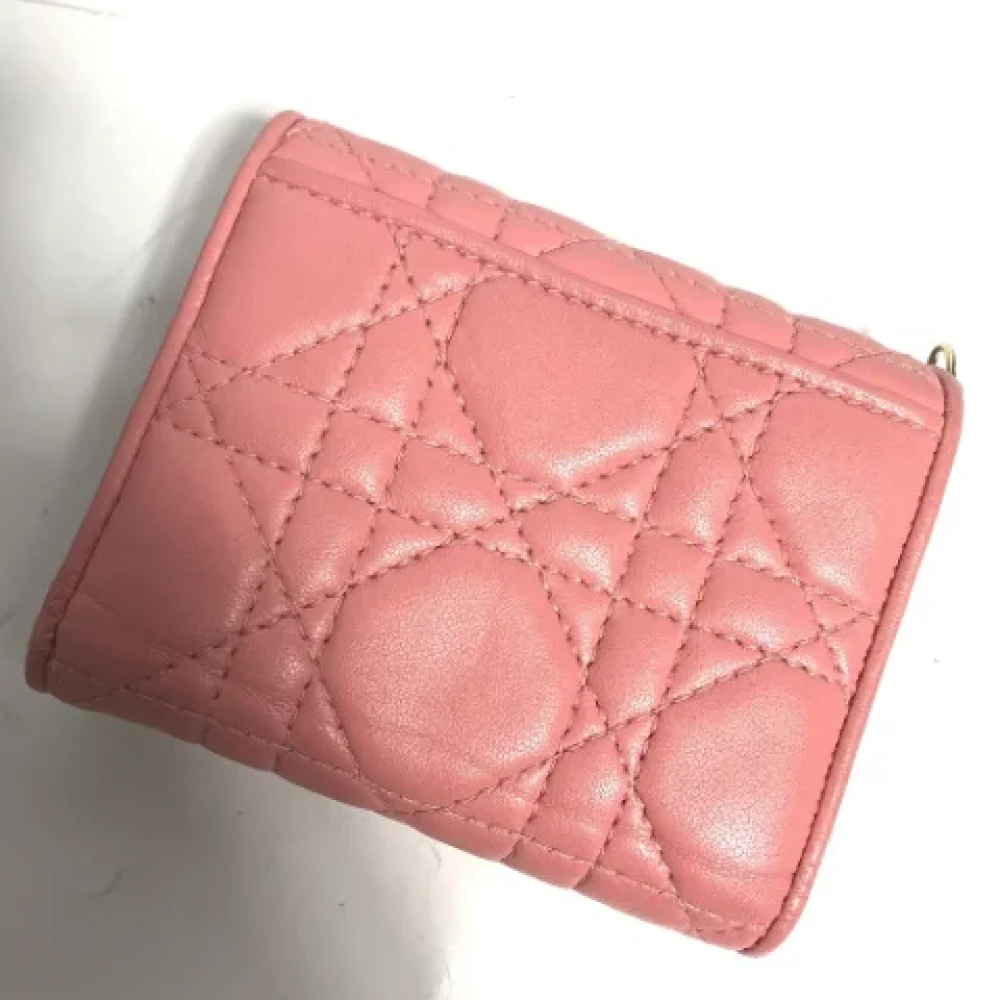Dior Vintage Pre-owned Leather wallets Pink Dames