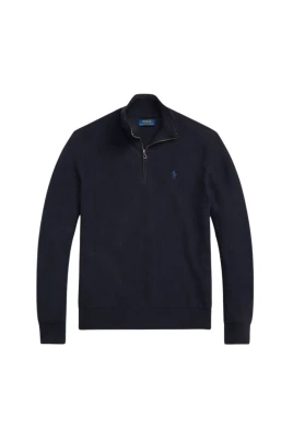 Räfflad Half-Zip Tröja