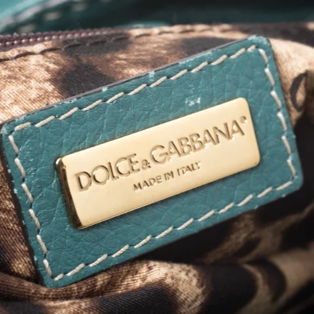 Dolce & Gabbana Pre-owned Leather shoulder-bags Green Dames