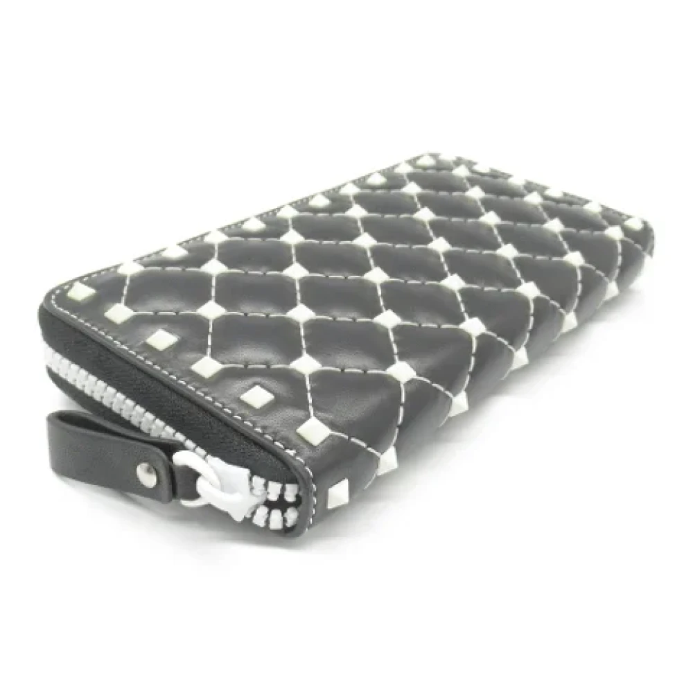 Valentino Vintage Pre-owned Leather wallets Black Dames