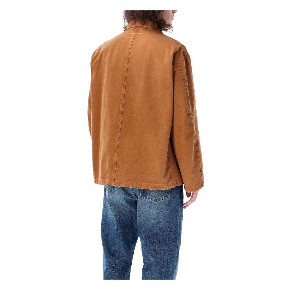 MM6 Maison Margiela Canvas Zip Jacket Brown Heren