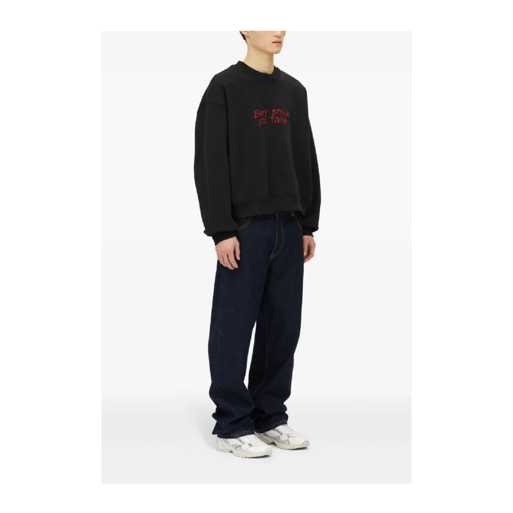 Msgm Zwarte Sweatshirt Aw24 Herenmode Black Heren