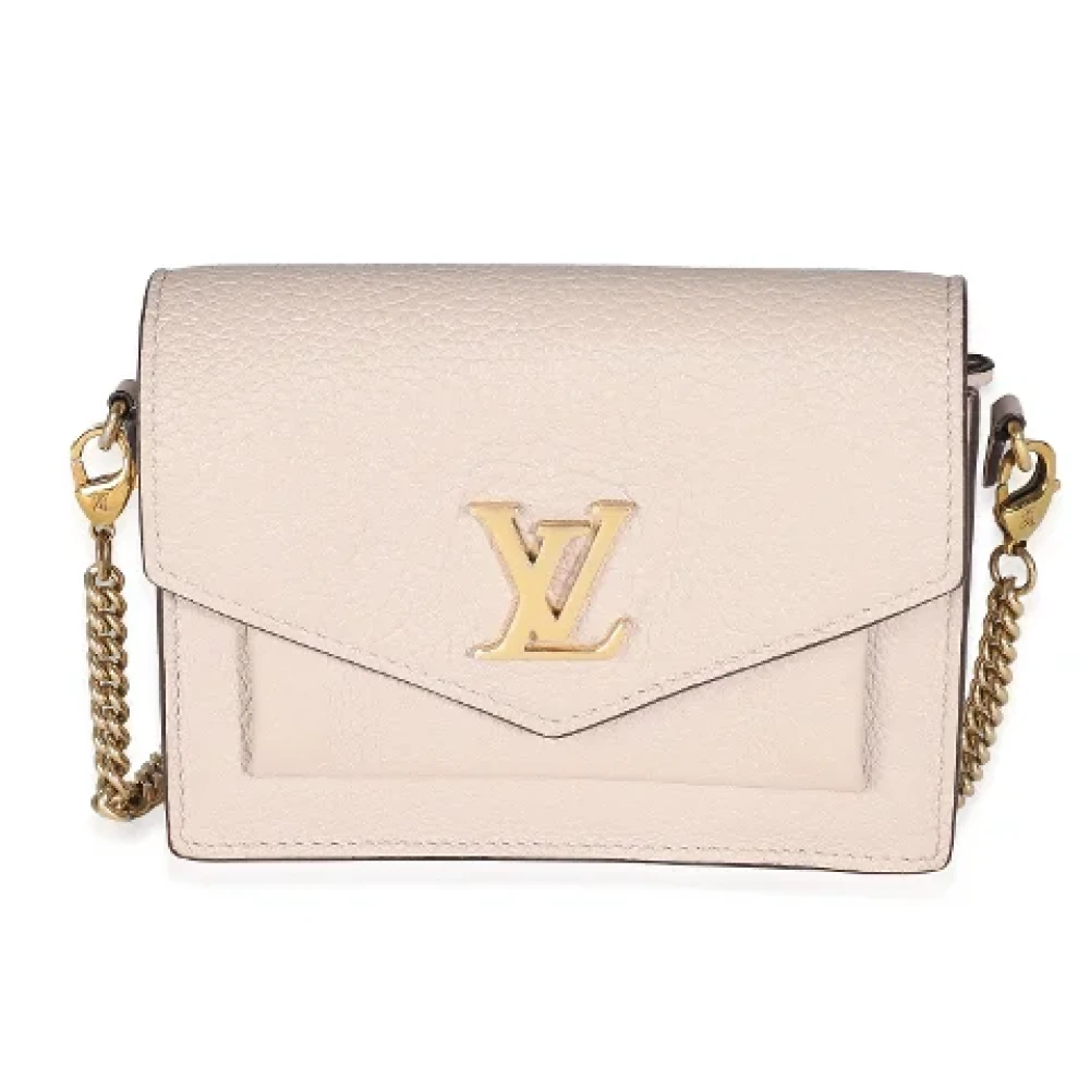 Louis Vuitton Vintage Pre-owned Leather crossbody-bags Beige Dames