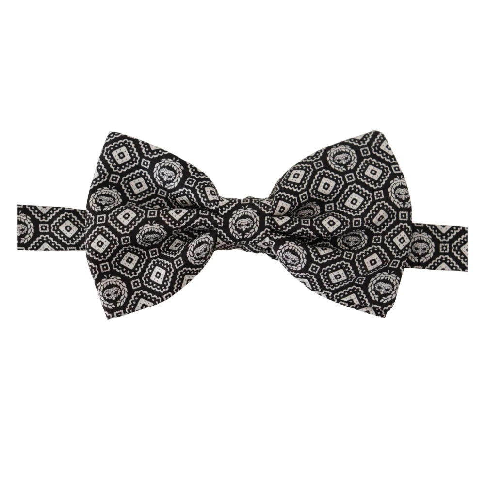 Dolce & Gabbana Uomo Nero - Papillon In Seta Regolabile Al Collo - Accessories - One Size