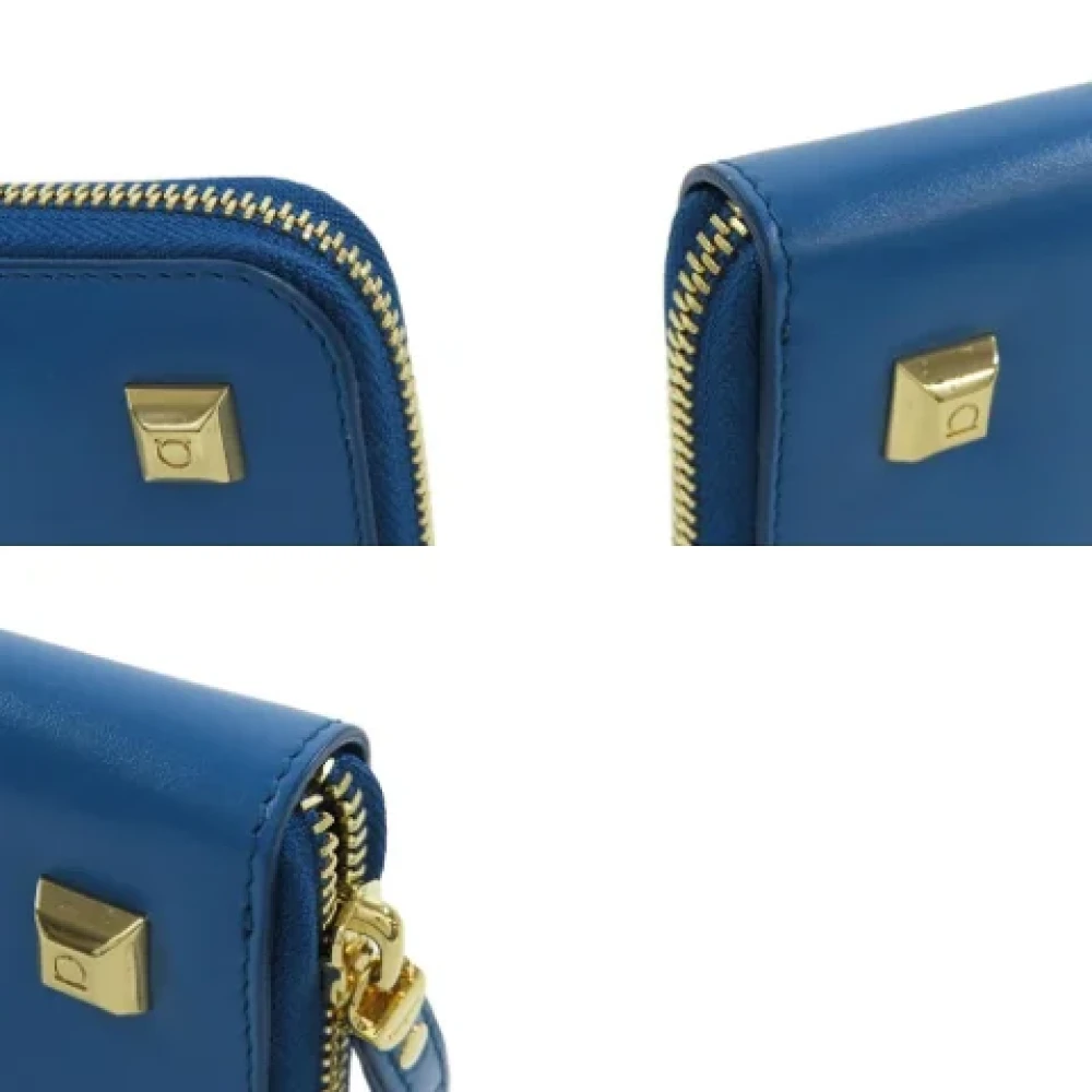 Salvatore Ferragamo Pre-owned Leather wallets Blue Dames