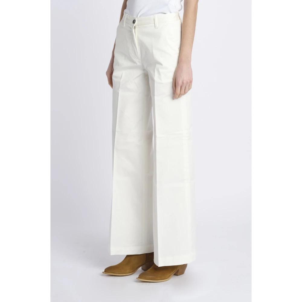 Nine In The Morning Wide Trousers White Dames