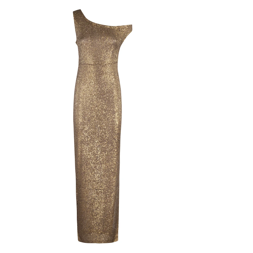 Norma Kamali Elegante aansluitende jurk met zijsplit Brown Dames