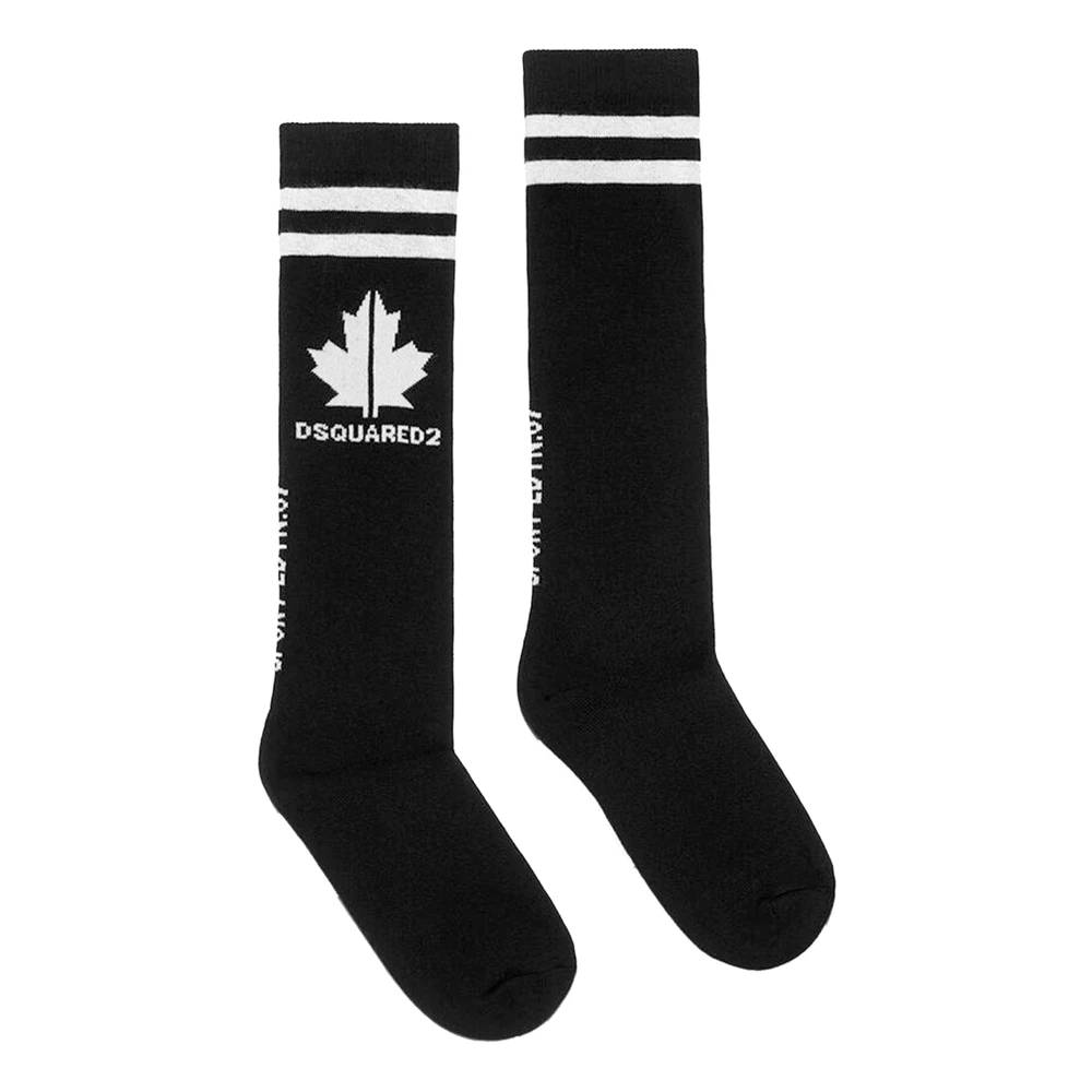 Dsquared2 Black Kids Socks, Male, L, Terry Cotton-Blend Socks