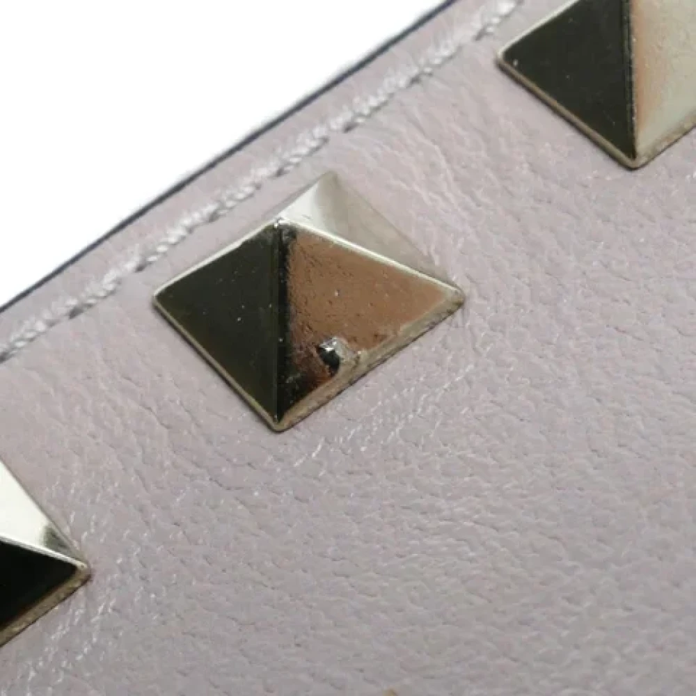 Valentino Vintage Pre-owned Leather wallets Beige Dames