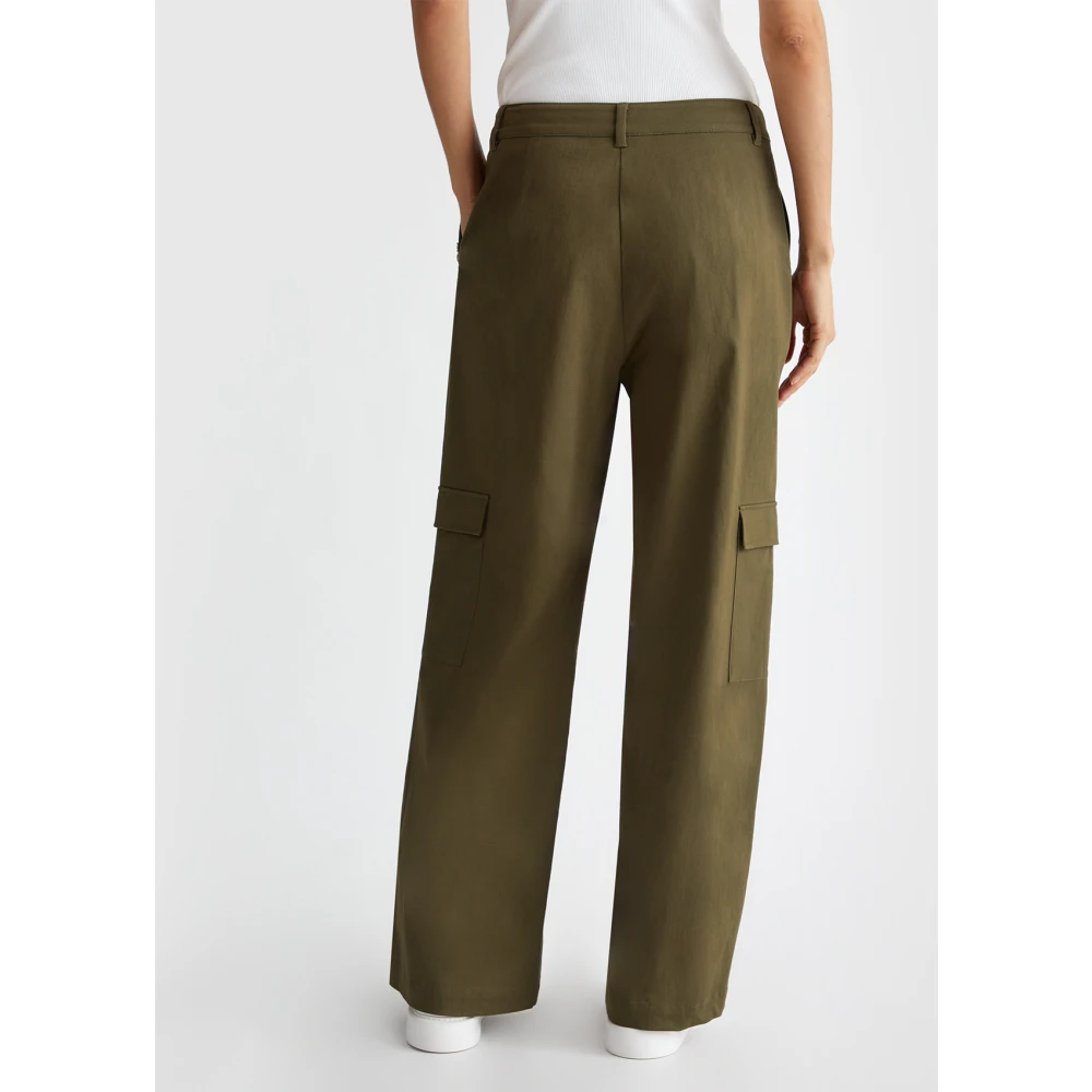Liu Jo Cargo katoenen broek Green Dames