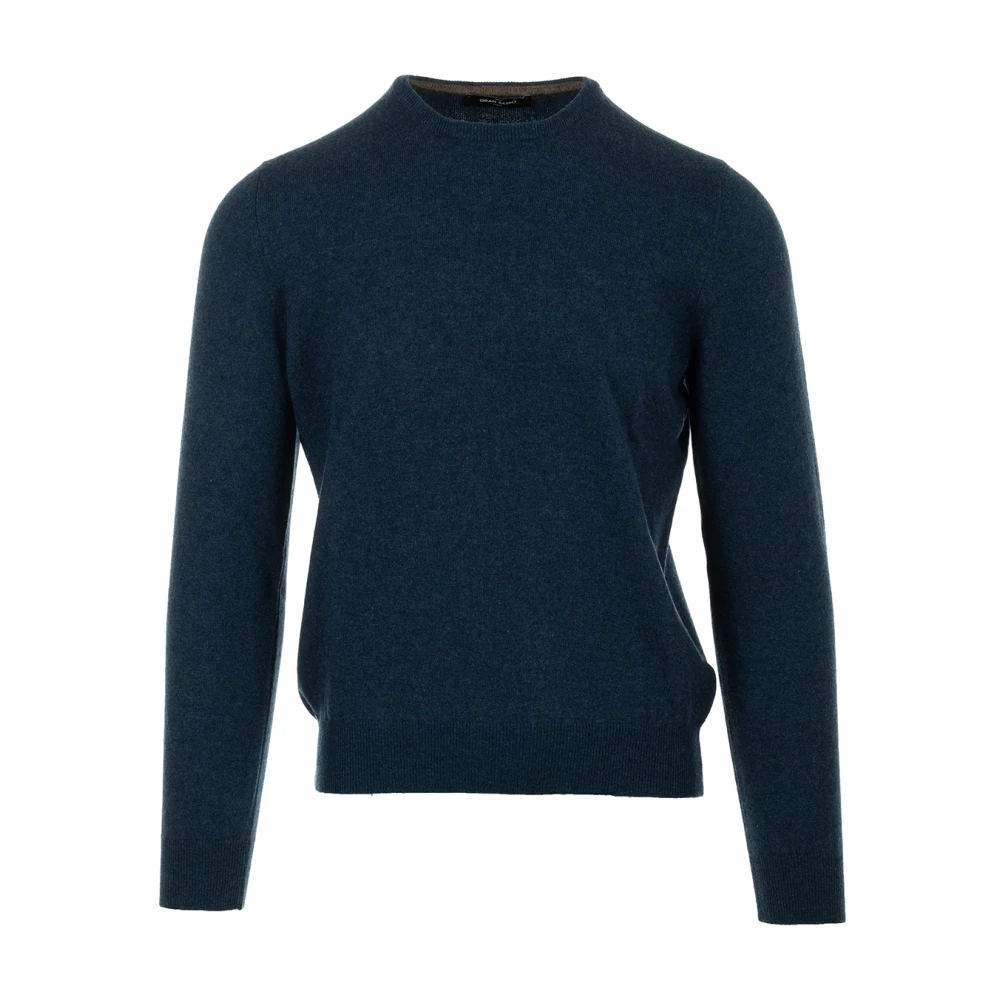 Gran Sasso Blauwe Trui Paricollo Blue Heren