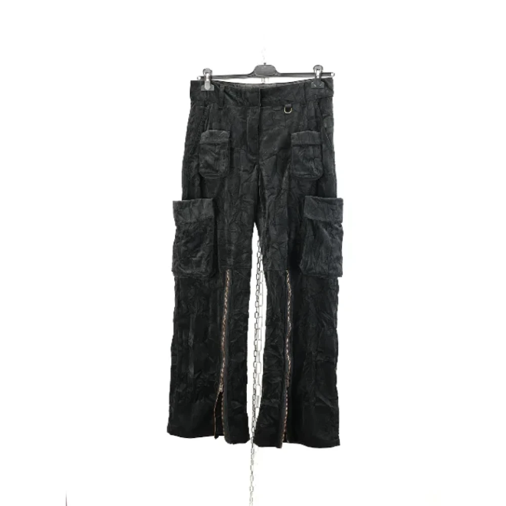 Acne Studios Pre-owned Polyester bottoms Black Dames