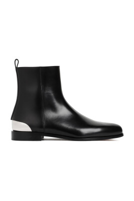 black-silver-leather-boots