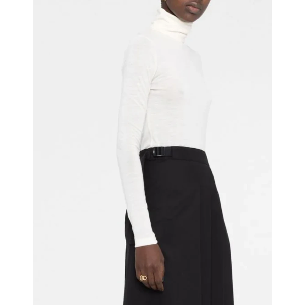 Jil Sander Natuurlijke Turtleneck Sweater White Dames