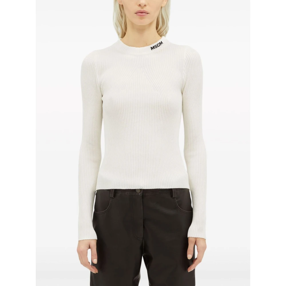 Msgm Stijlvolle Sweater voor Mannen en Vrouwen Beige Dames