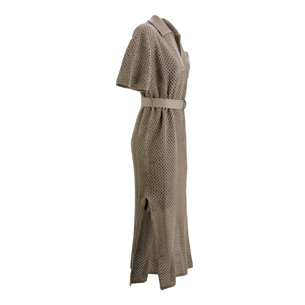 BRUNELLO CUCINELLI Knitted Dresses Brown Dames