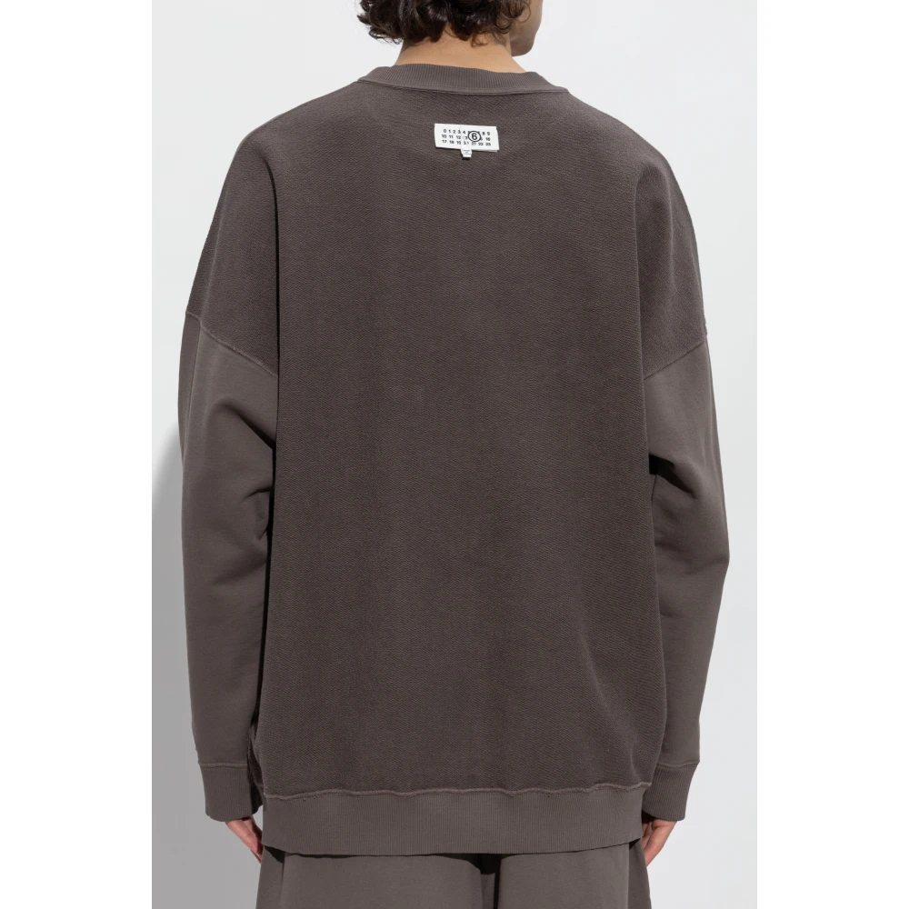 MM6 Maison Margiela Geprintte Sweatshirt Brown Heren
