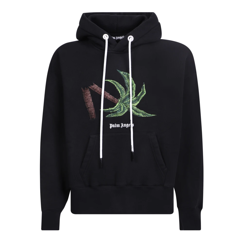 Palm Angels Herren Schwarz Er Sweatshirt Mit Palmenmuster