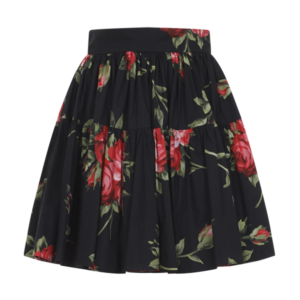 Dolce & Gabbana Multicolor Rose Bouquet-Print Short Skirt - Female - Short Skirts - Xs - Skirts