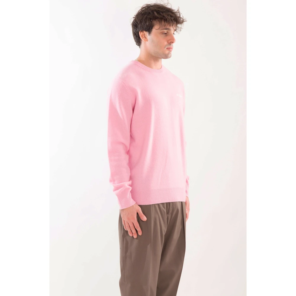 MC2 Saint Barth Lamswollen Trui in Regent Stijl Pink Heren
