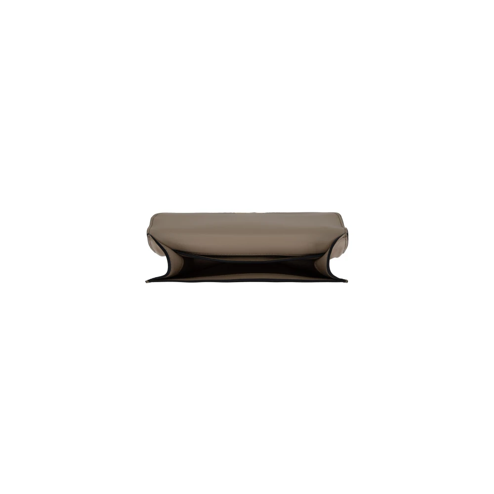 Miu Leren Dames Schoudertas met Druksluiting Beige Dames