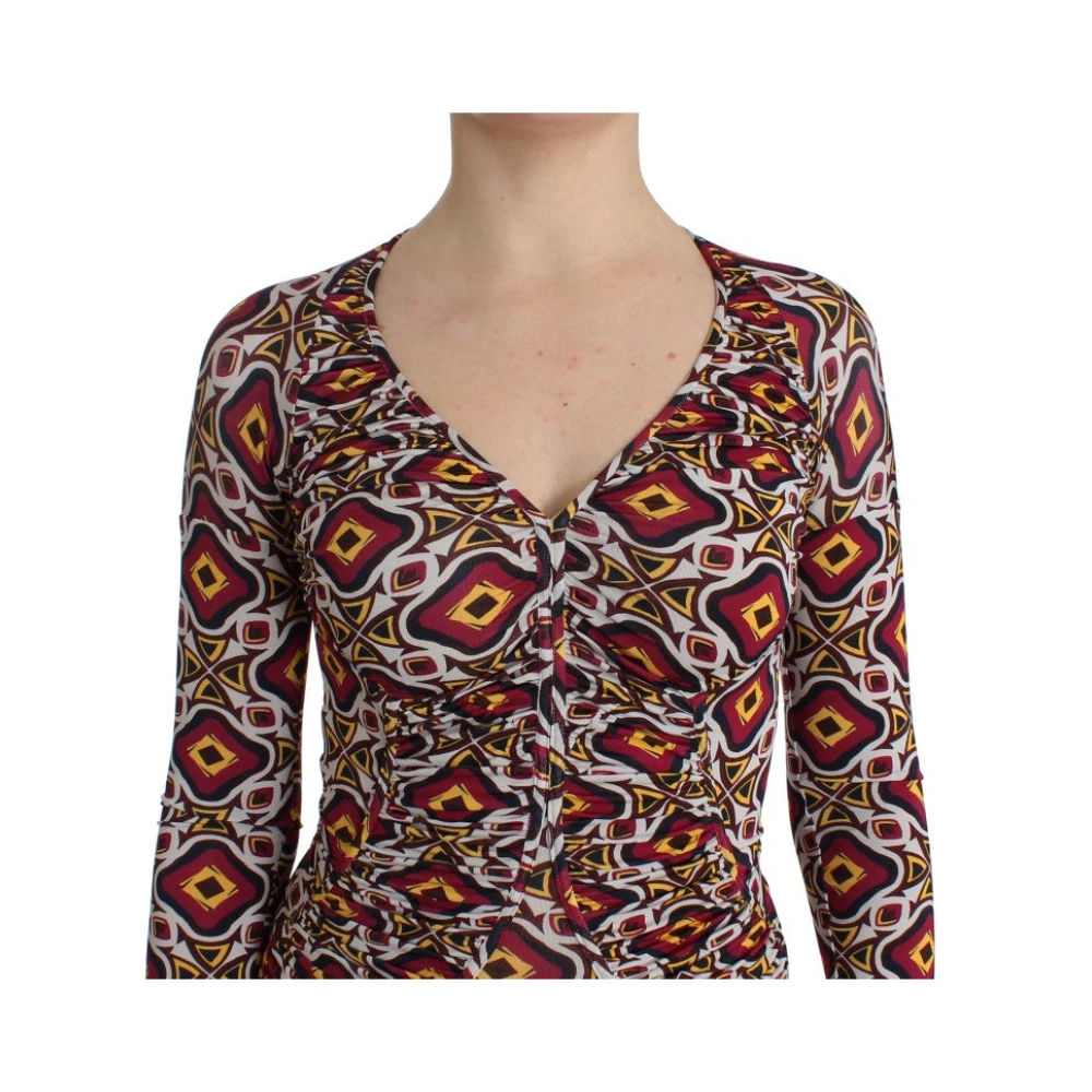 Gianfranco Ferré Elegante Multicolor Cocktailjurk met V-hals Multicolor Dames